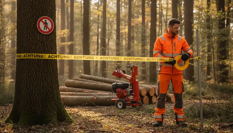 Sichere Arbeitszone: Warnschutzband richtig einsetzen